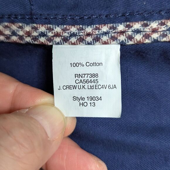 J. Crew Size M Navy Blue Windbreaker Gold Snaps Safari Style Long Sleeve Preppy - Picture 11 of 12